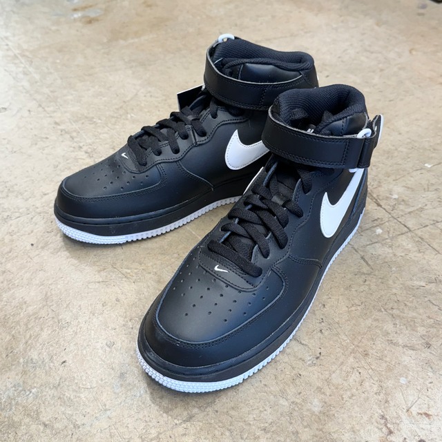 NIKE AIR FORCE 1 MID '07 BLACK/WHITE-BLACK 8 1/2