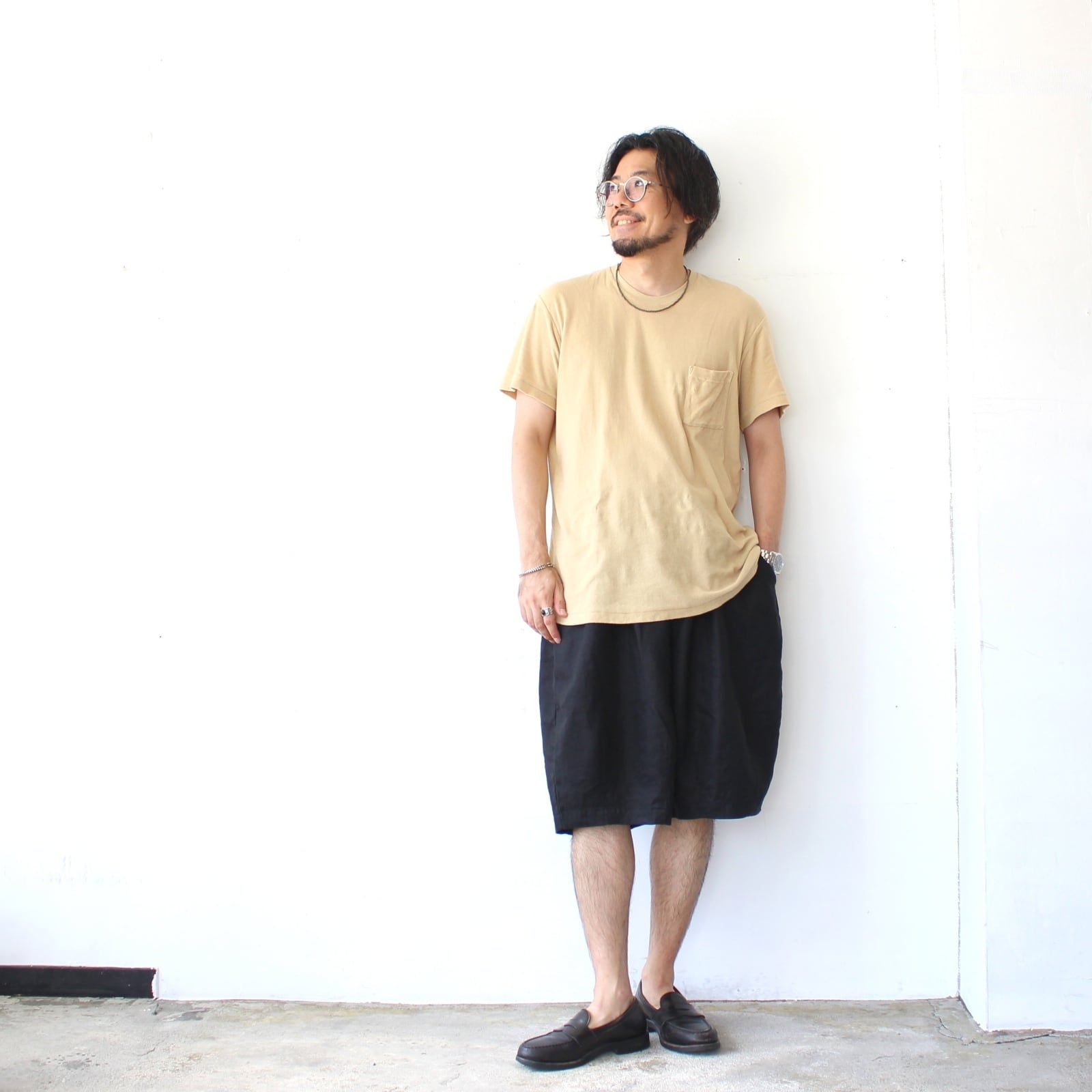 HARVESTY リネンイージーサーカスショーツ 40s-Linen Canvas Circus