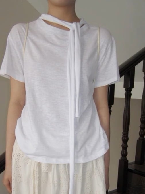 Bow Tie T-Shirt 3col*S-649