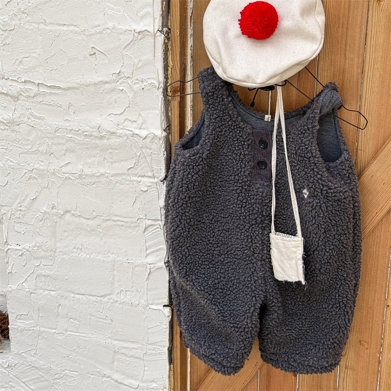 【即納】もこもこサロペット