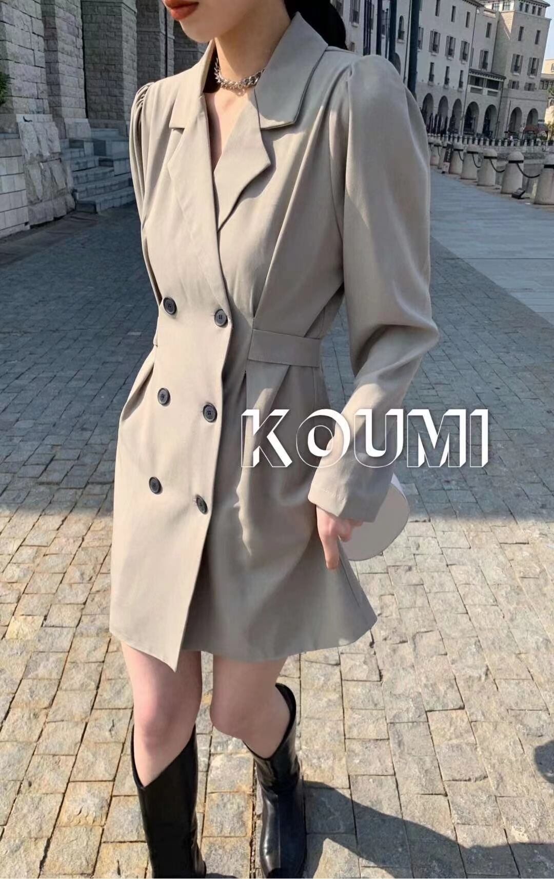 ワンピース風　ダブルジャケット　AJ42441-605　