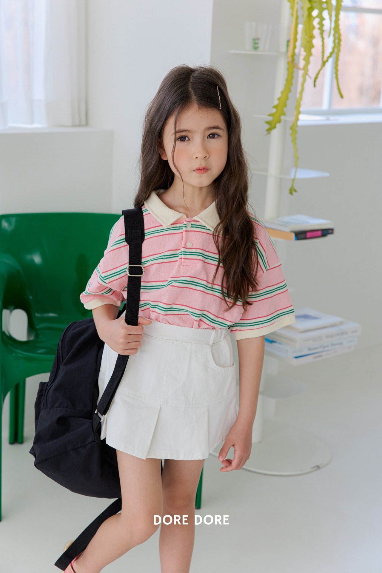 [DOREDORE] Striped PK polo shirt (17/19) / [도레도레] 단가라PK카라티 (17/19)