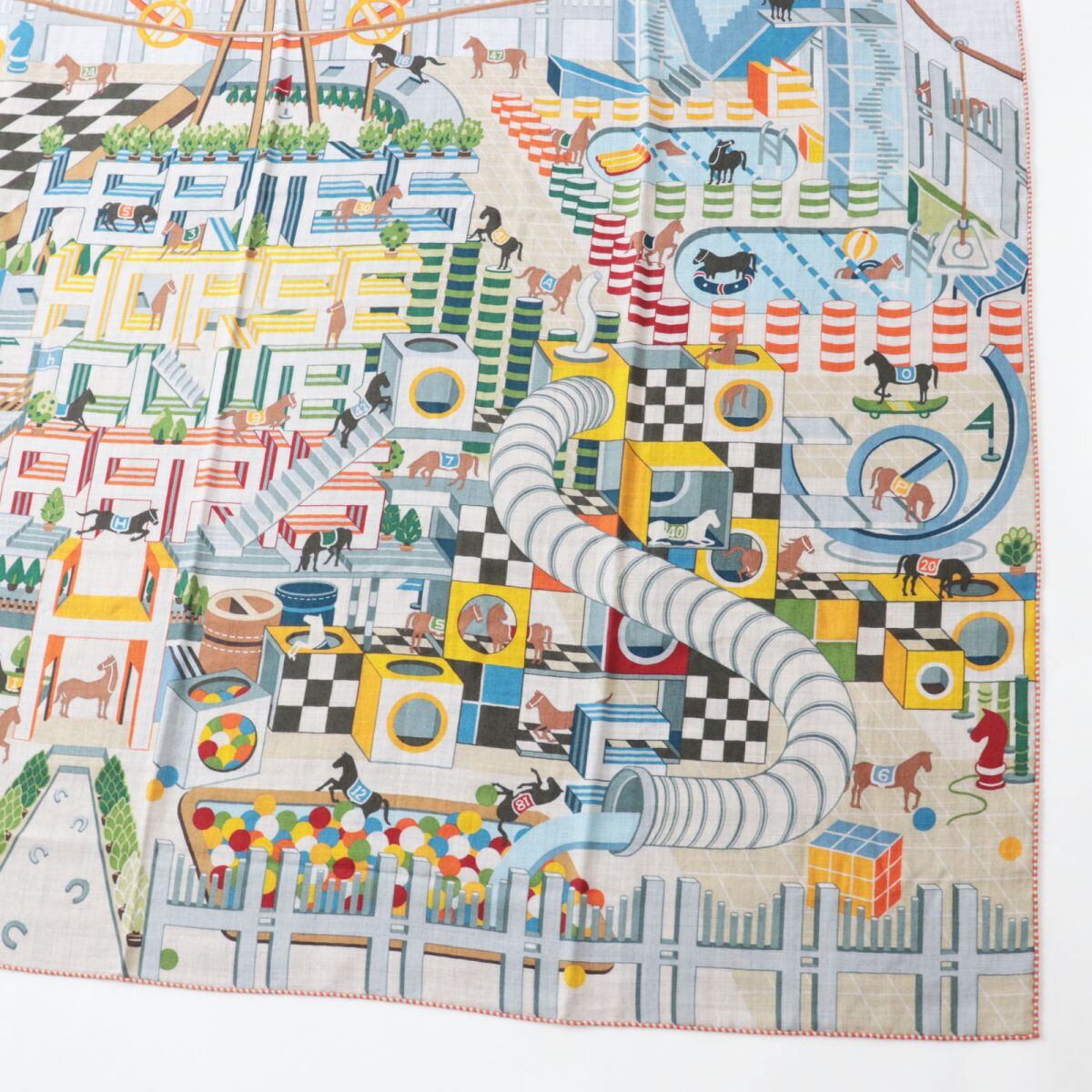 未使用品◎フランス製 HERMES エルメス 23SS カレ140 HORSE CLUB