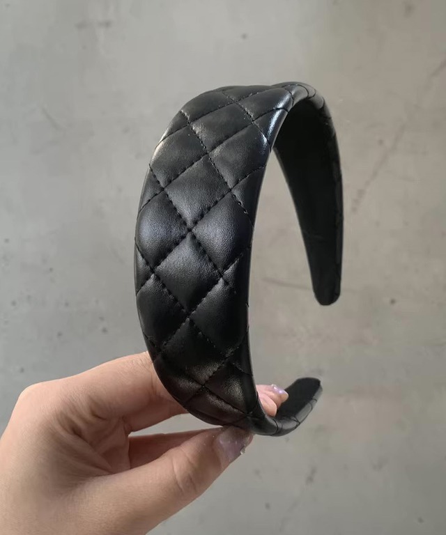 キルティングワイドカチューシャ　R0070