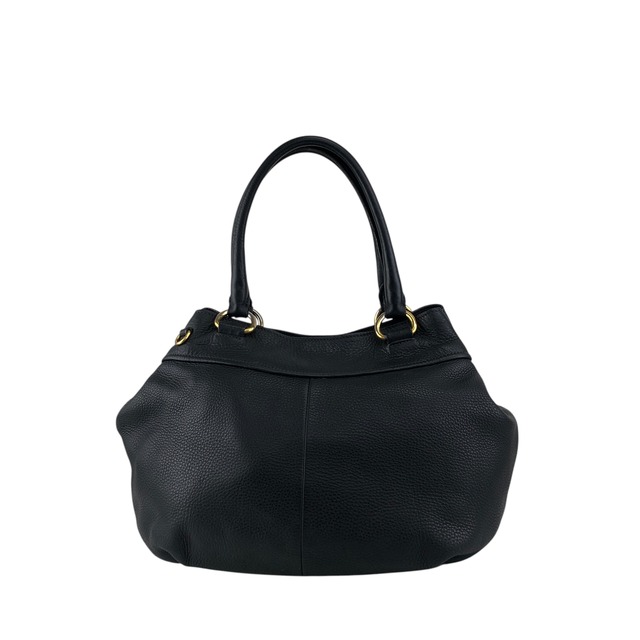 PRADA プラダ トートバッグ ブラック ロゴ レザー ラウンド vintage ヴィンテージ オールド 3ksgpr