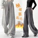 ワイドパンツ 裏起毛 ガウチョパンツ レディース パンツ 裏起毛 冬 ロングパンツ ワイド カーブパンツ スウェット ウエストゴム ゆったり 体型カバー ジャージ 厚手 裏起毛パンツ 暖かい スウェッ