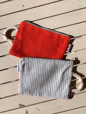 FEDE SAILOR Canvas Pochette Corallo S