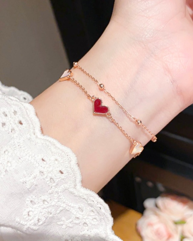 ツーカラーラブハートブレスレット 2508521