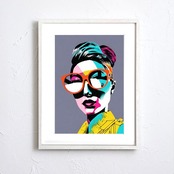 Dope|カラフルに描かれた女性像のコンテンポラリーアートポスター|モダン空間を彩る洗練デザイン||国内生産・A2ポスター