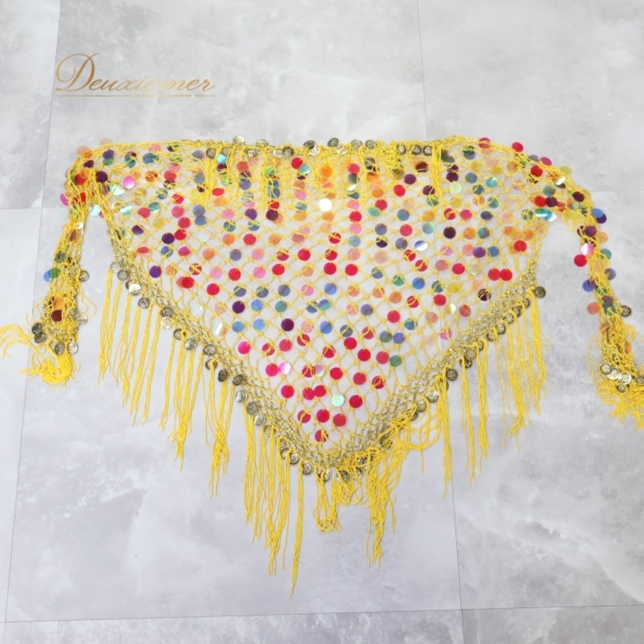 ベリーダンス 衣装 ヒップスカーフ まとめ売り 全7点 セット コイン フリンジ 黒 青 黄 ピンク キラキラ レッスン 練習 華やか かわいい 装飾 豪華 揺れる ダンス小物 小物 衣装 ブラック系 ブルー系 イエロー系