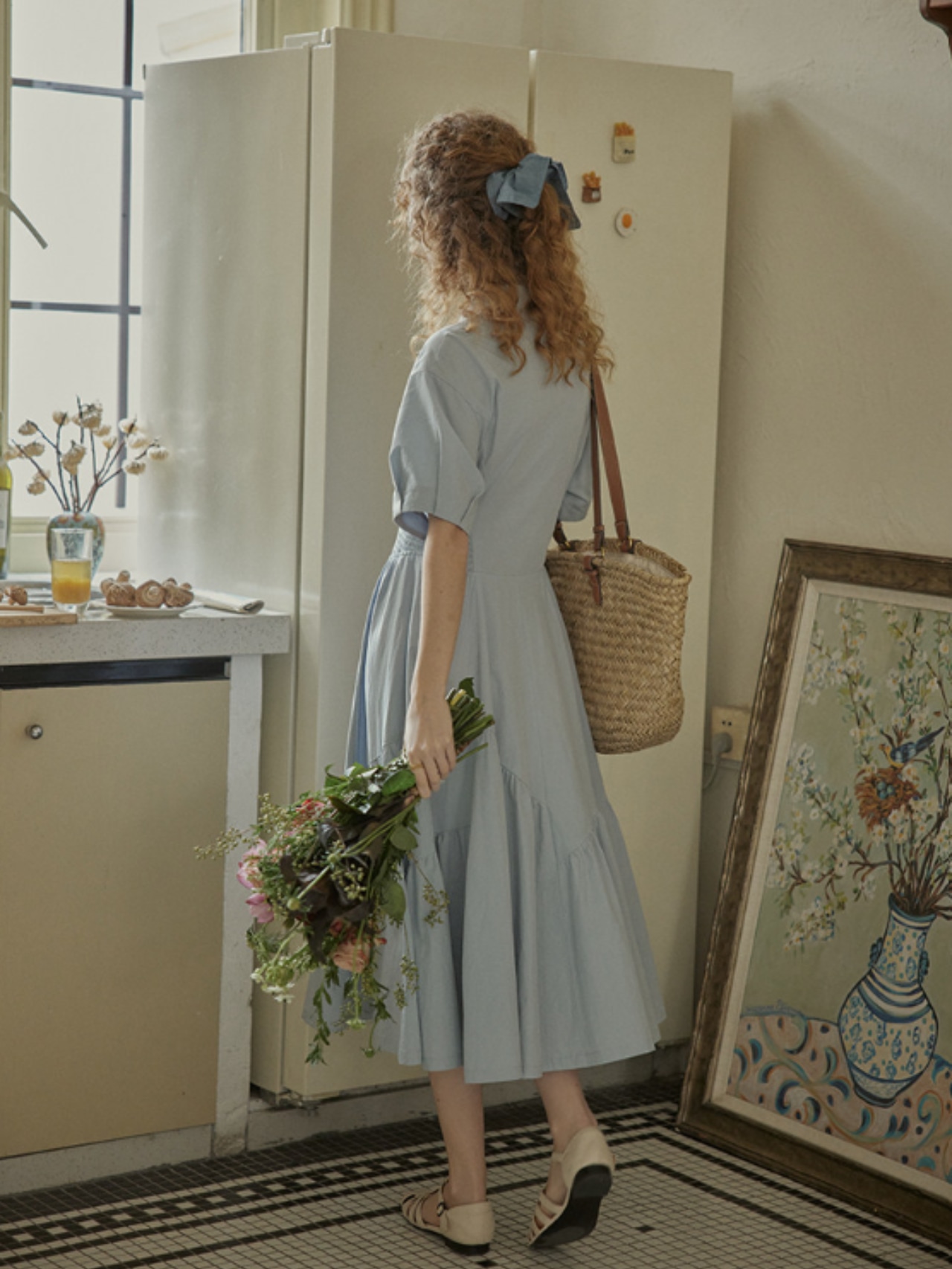 Lucienne Tiered Shirt Dress F0714