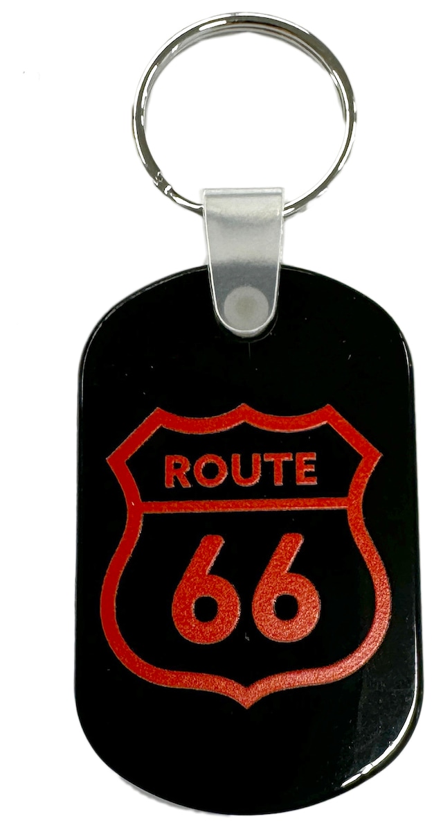 アメカジ ルート66 ラバー キーホルダー アメリカ雑貨:US66-001BKOR