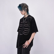 VINTAGE ストリート ロゴ刺繍骨 Tシャツ T1802