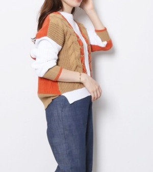 ヴェロフォンナ Re.Verofonna　ミックスカラー柄編みプルオーバー