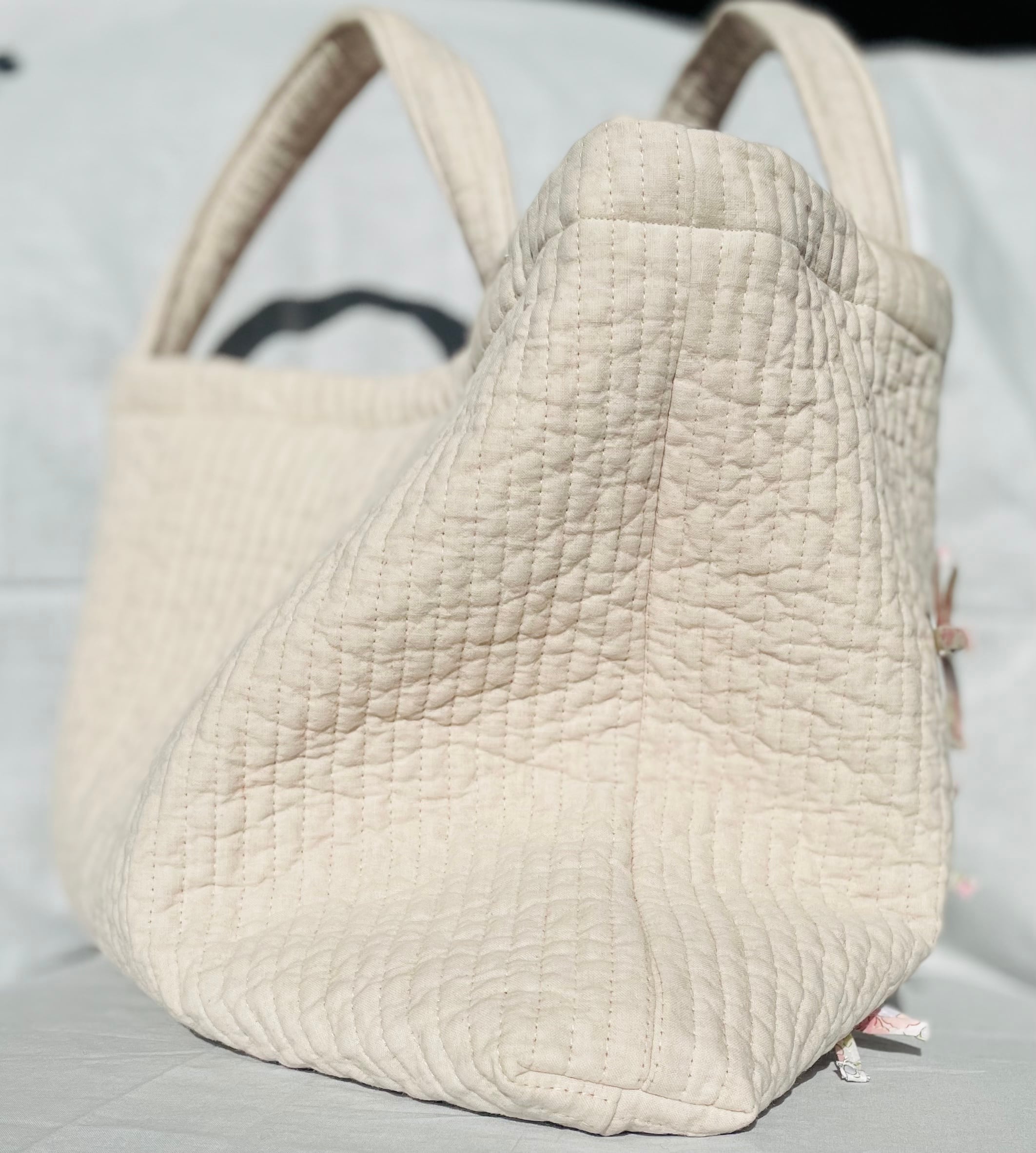 【残り1点】レッスンバック韓国ヌビキルト&リバティリボンバッグ