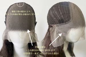 Premium - Latte Miel / 前髪カット済み＋大型フロントレース【商品番号 2006】
