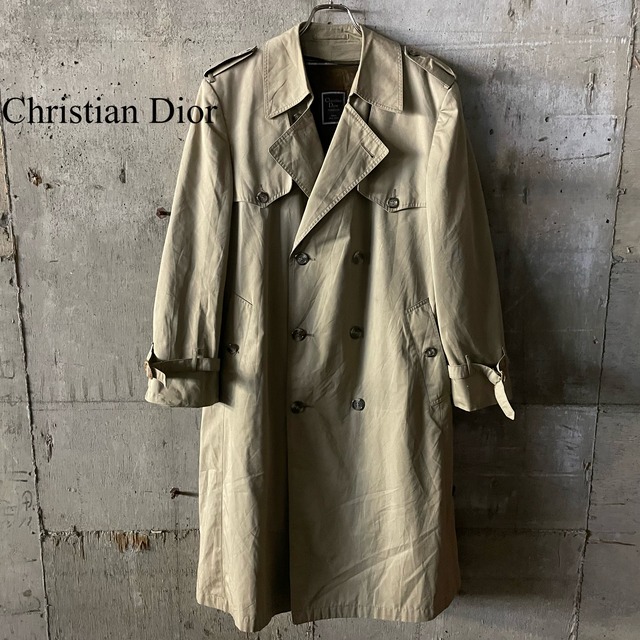 〖Christian Dior〗80’s archive long trenchcoat/クリスチャンディオール 80年代 アーカイブ ロング トレンチコート/msize/#0201