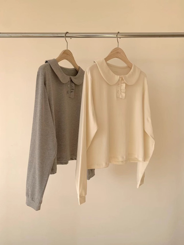 (予約) LIFFEY / Ruffle collar mtm 2color　