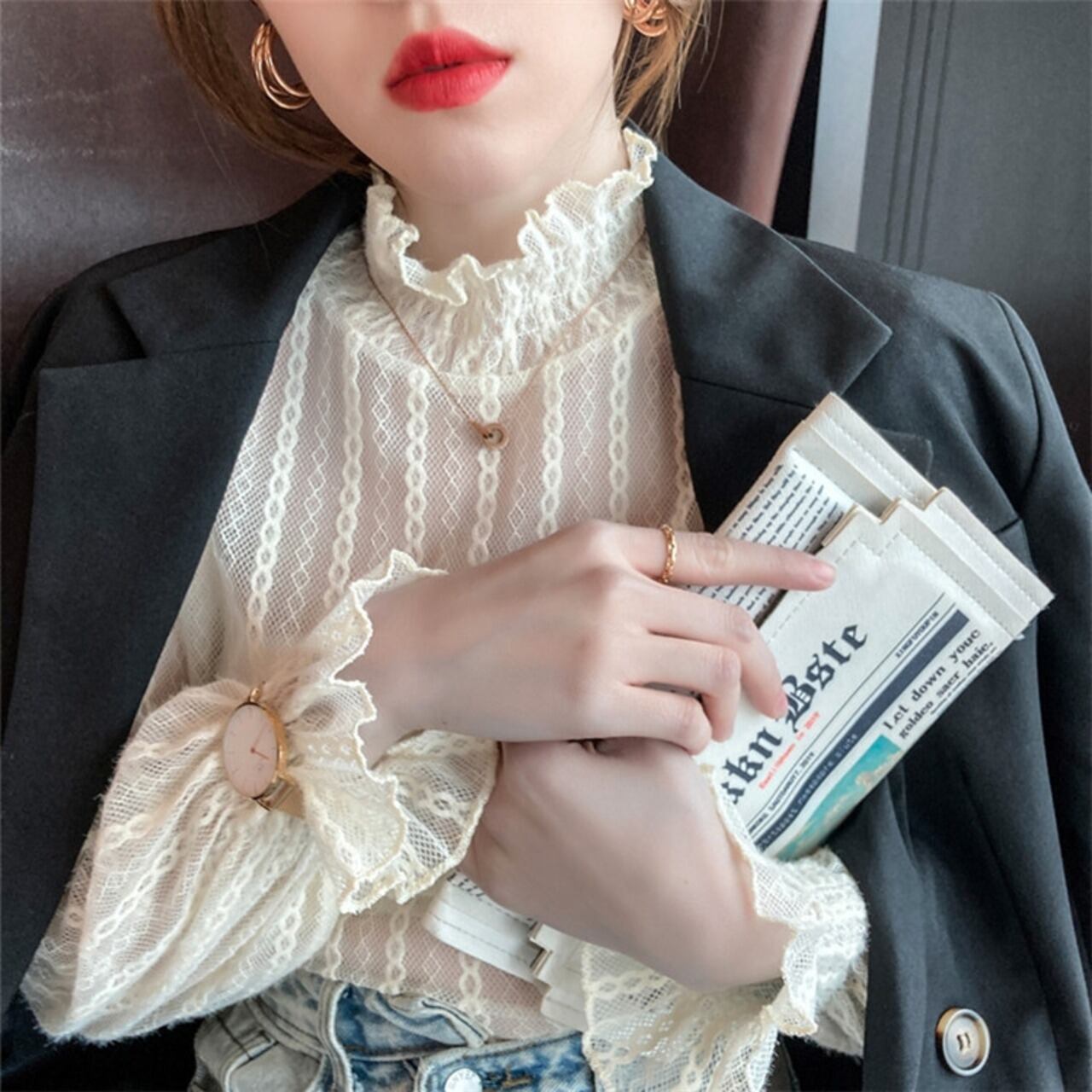 ARCHIVIO 長袖トップスインナー セール】カップ付き長袖Tシャツトップスインナー（Tシャツ