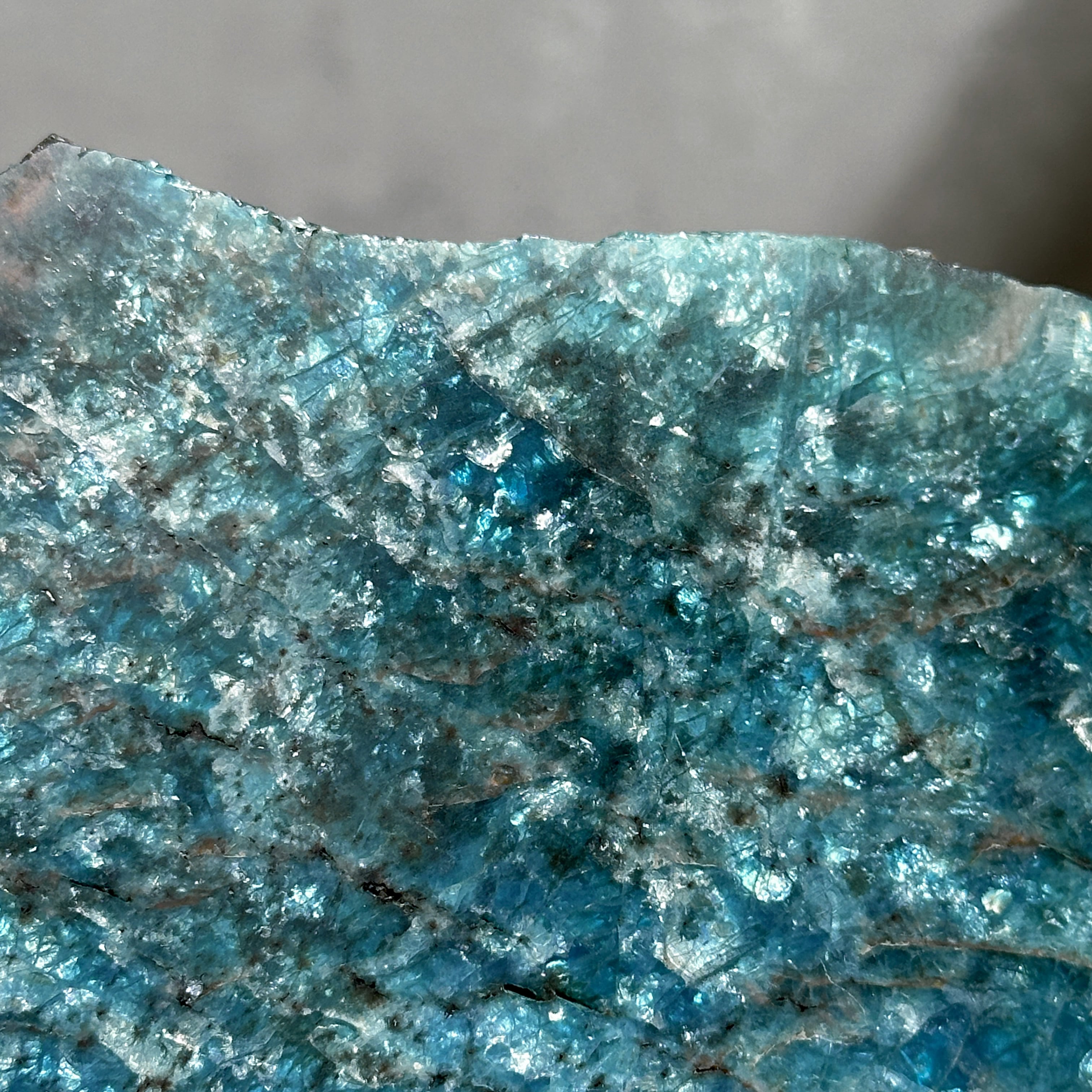 台座付き◎ブルーアパタイト スライス 01◇ Blue Apatite ◇ 天然石