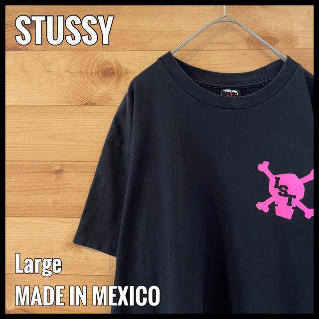 【STUSSY】バックプリント アーチロゴ Tシャツ international stussy tribe ドクロ ワンポイント ステューシー Lサイズ US古着 アメリカ古着