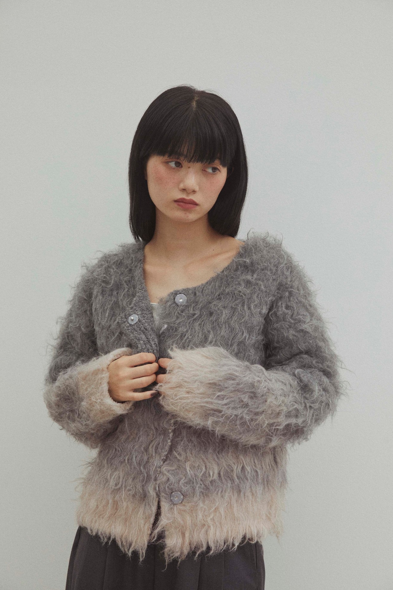 DU250715 Brashed Gradation Cardigan