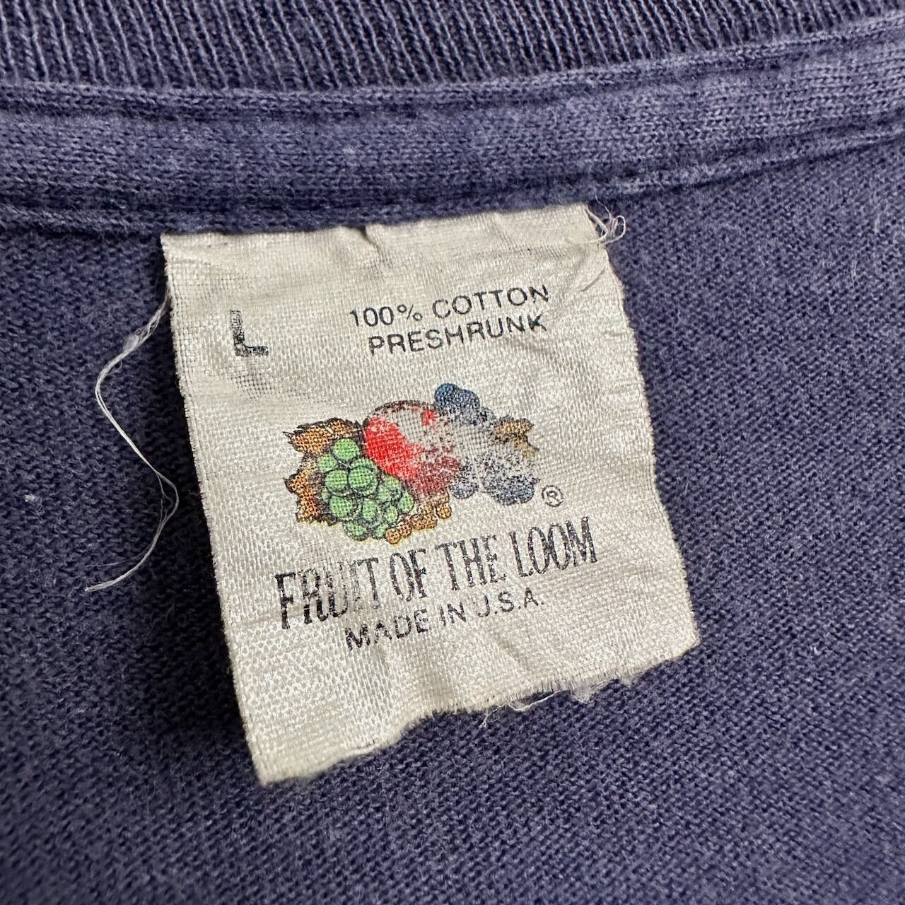 80s USA製 褪色 フェード感 無地 ポケットTシャツ ネイビー 古着 | RUFFY