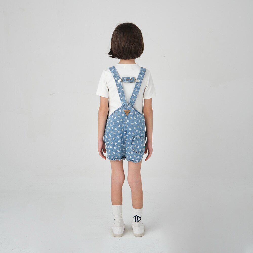 jejeunosity】ベリーショートオーバーオール25SP サロペット デニム