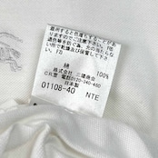 BURBERRY BLACK LABEL バーバリー ブラックレーベル ワンポイント 鹿の子 半袖 ポロシャツ 3/ホワイト メンズ 三陽商会