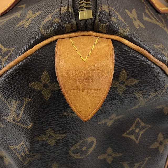 LOUIS VUITTON ルイヴィトン スピーディ25 モノグラム ハンドバッグ ブラウン レザー vintage ヴィンテージ オールド b6fmua