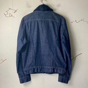 MAISON MARTIN MARGIELA ⑭ denim trucker jacket with fur