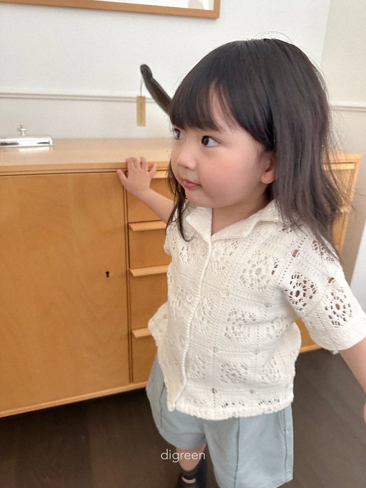 [DIGREEN] Crochet Shirt / [디그린] 크로셰셔츠