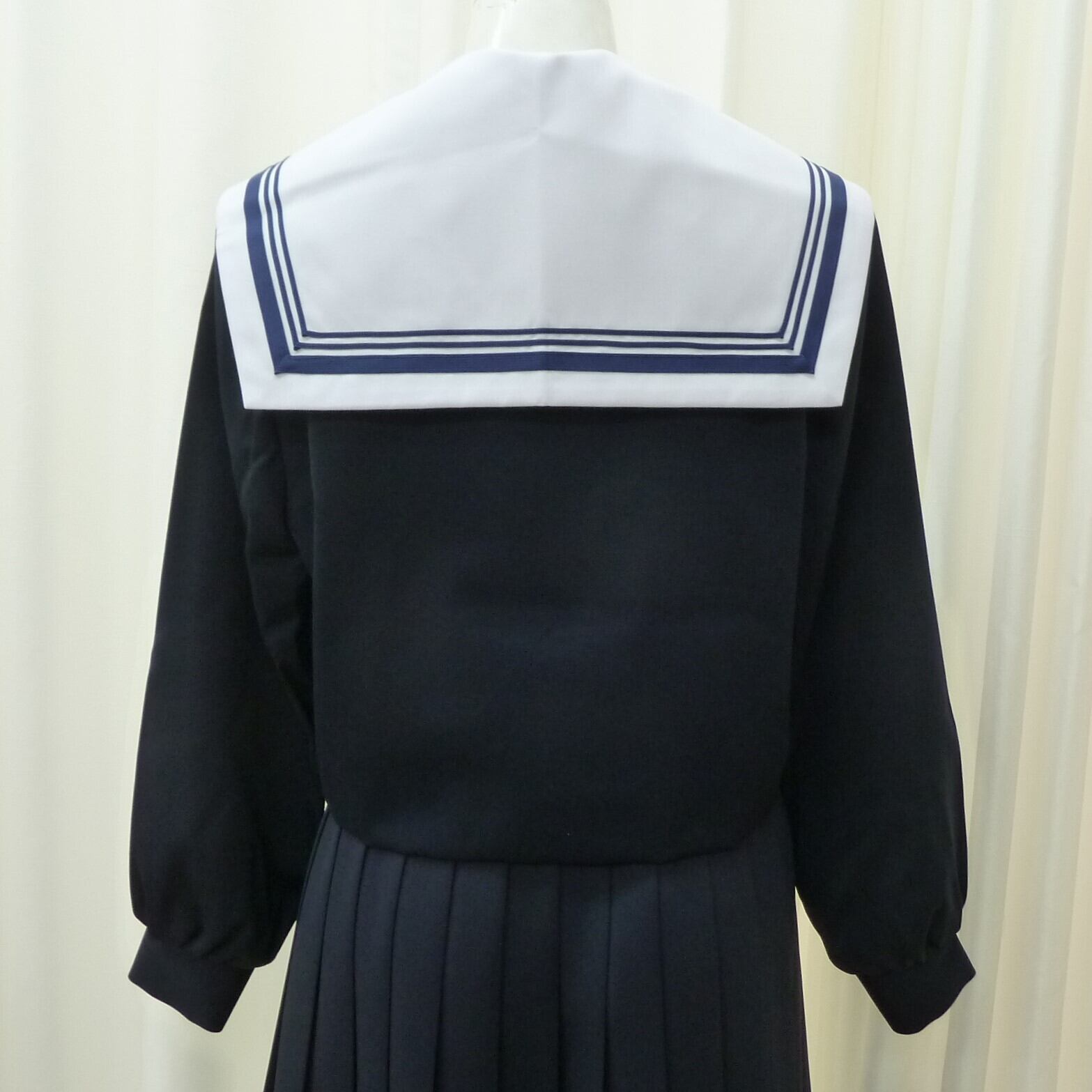14号白1本冬セーラー服日本製ニッケウール50%高品質　白無地襟カバー付き 9c91b260ffb3d8fd77dd0abf139bec