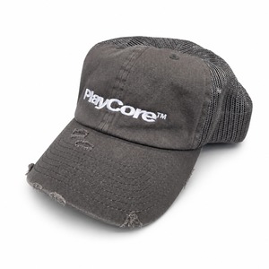 Logo Damage Mesh Cap / DARK GRAY
