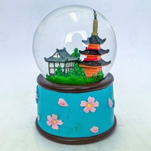音だしスノーグローブ　古都　ロータリーヒロ　Sound Snow Ball Pagoda