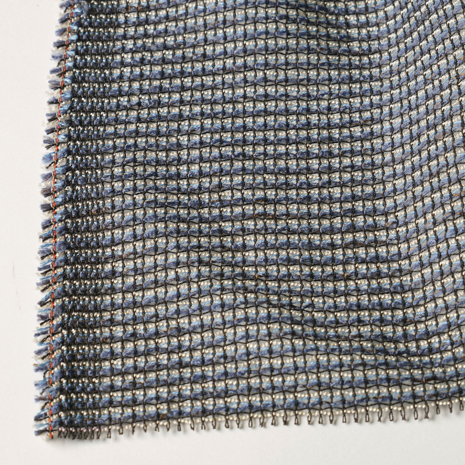 【レース生地サンプル】カラミ”ノスタルジック” ネイビー