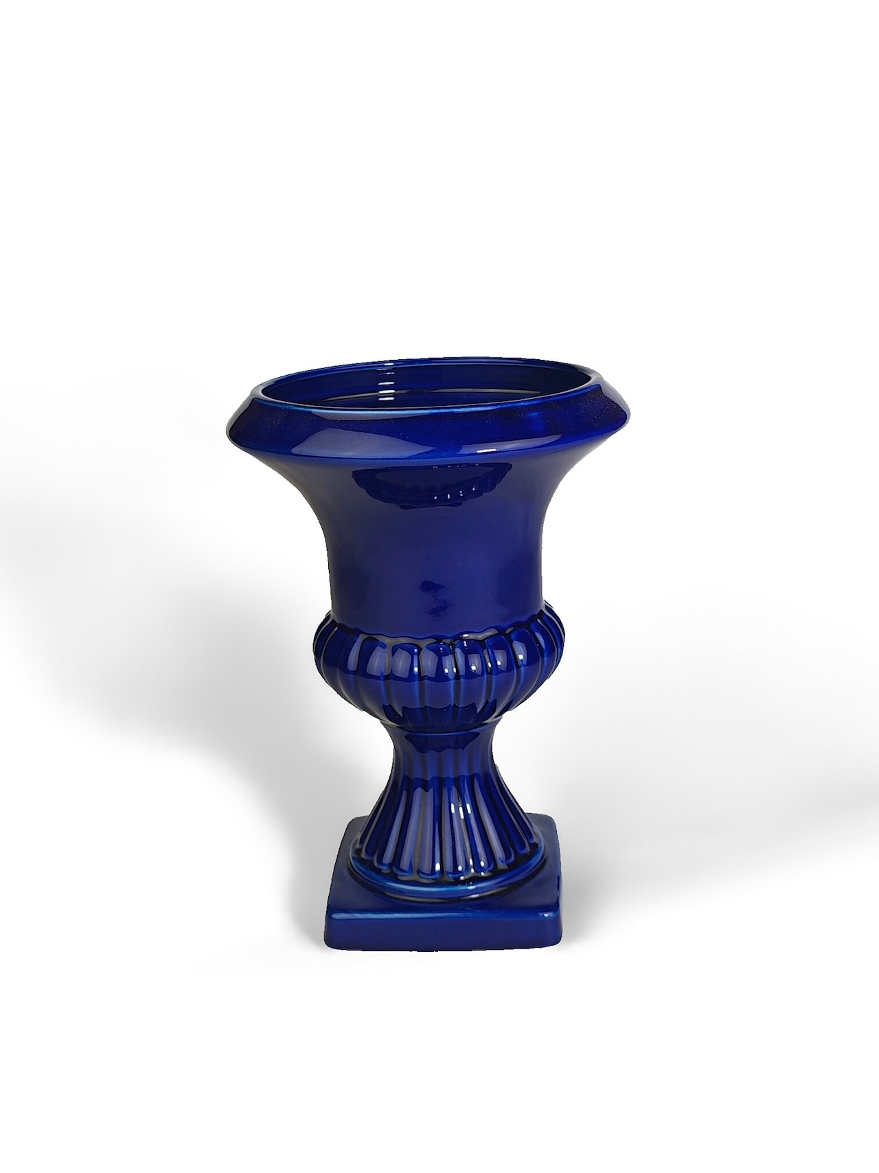 ヴィンテージ雑貨 青色ガラス・フラワーベース