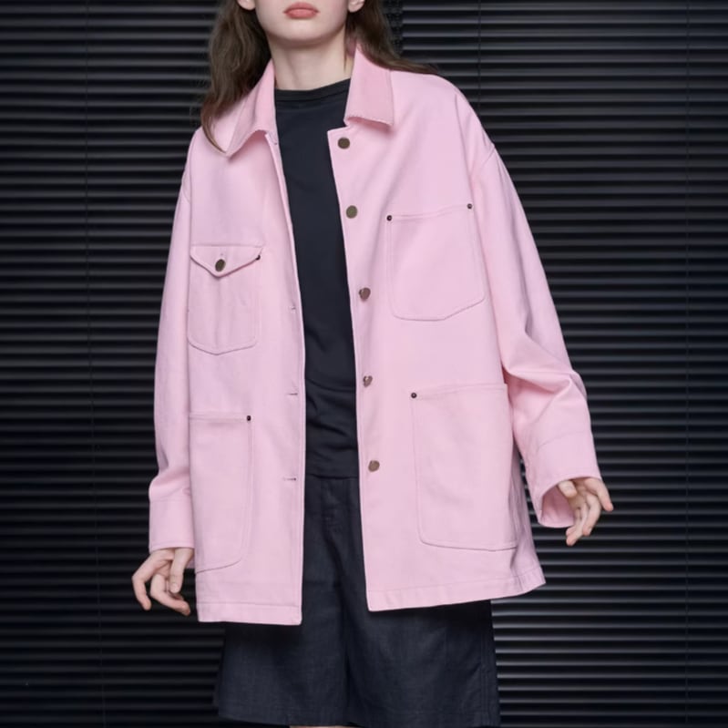 フランス製 カバーオール ピンク URU】Coverall jacket - PINK | Pay ID