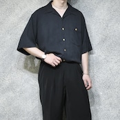 silk open collar aloha shirt