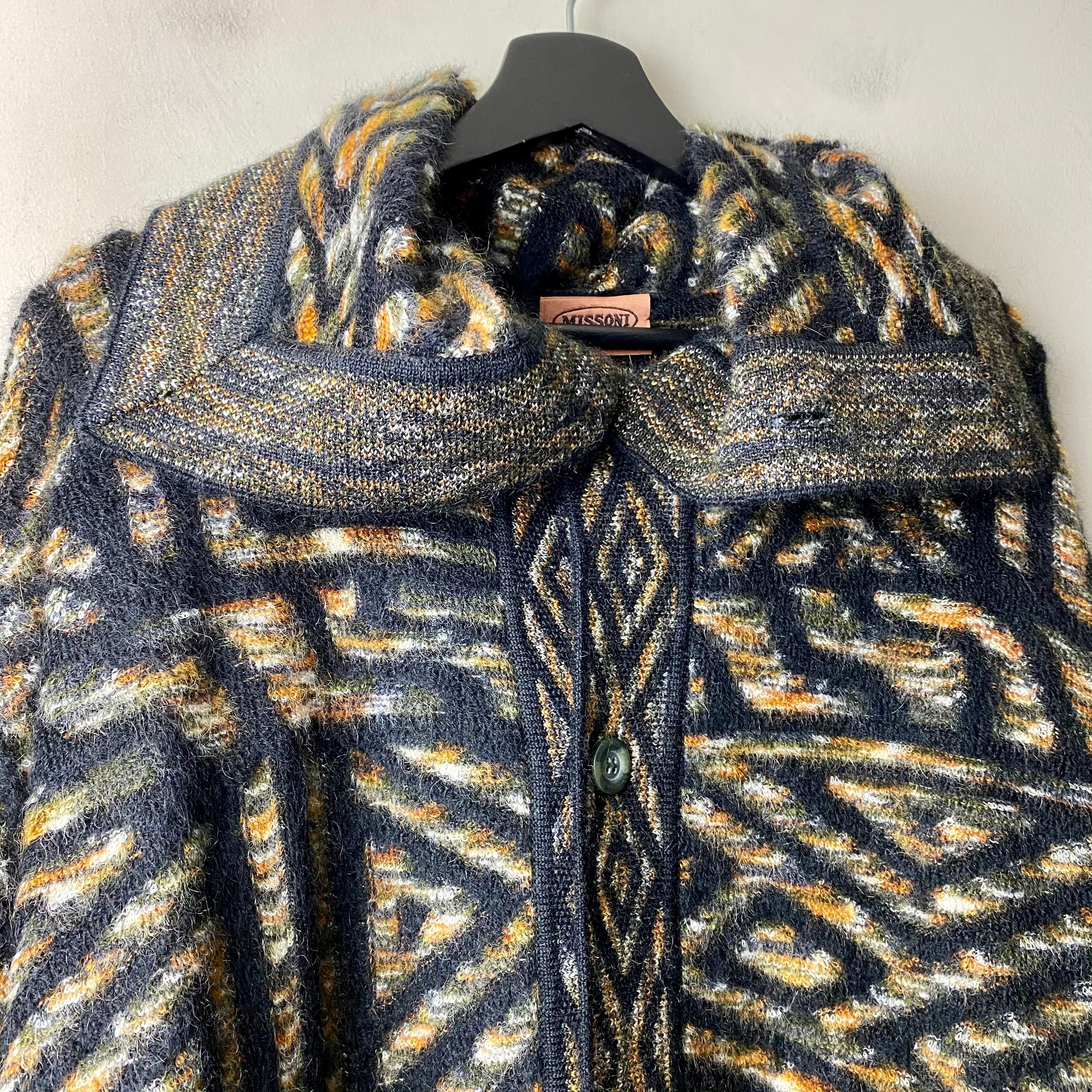 vintage MISSONI hi-neck mohair knit coat | NOIR ONLINE