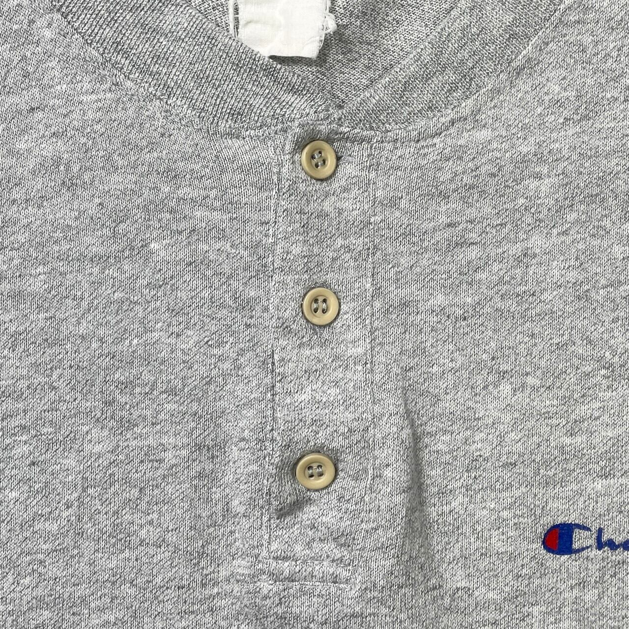 Champion チャンピオン ヘンリーネック ロゴプリント Tシャツ Vネック