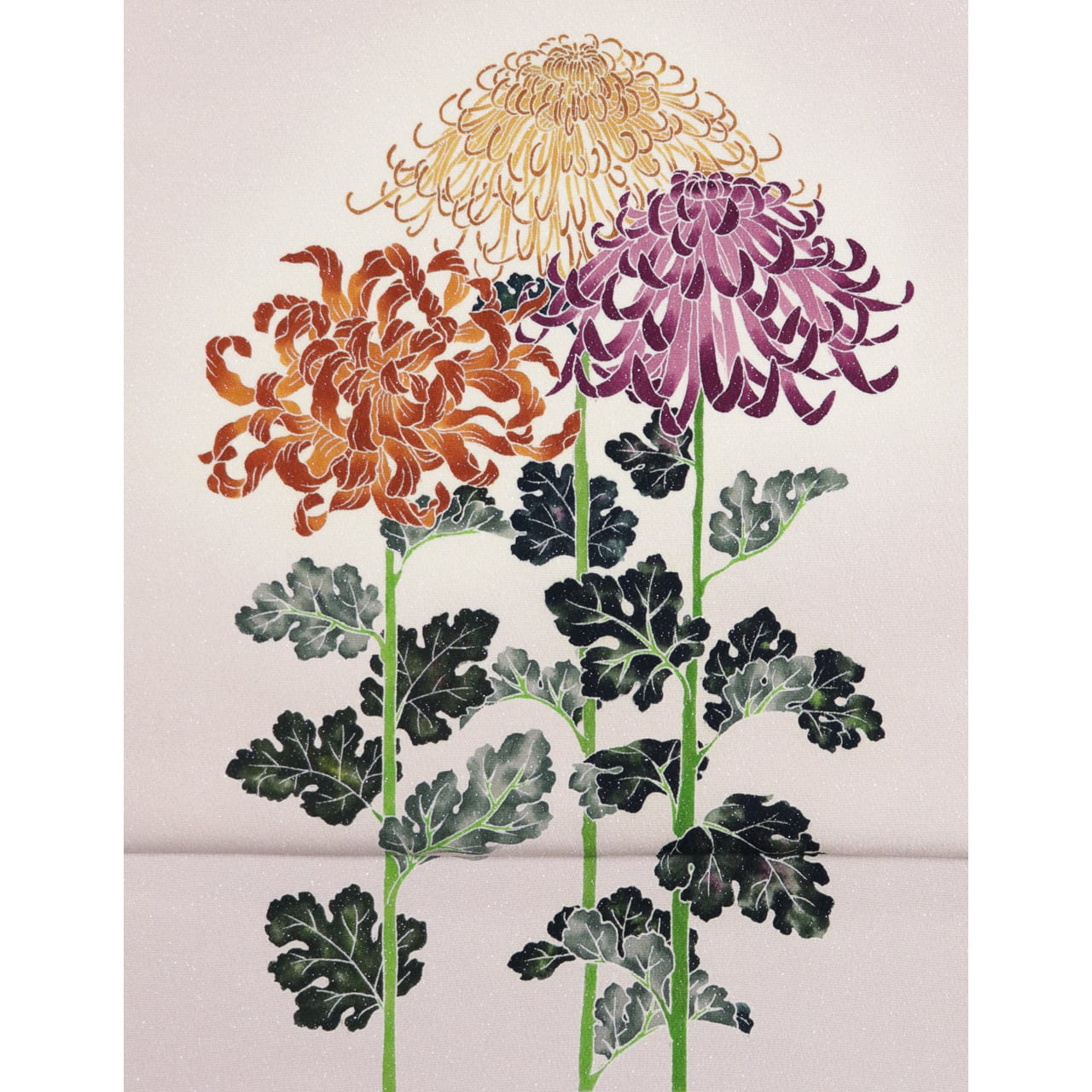 手描き友禅 染名古屋帯「乱菊」