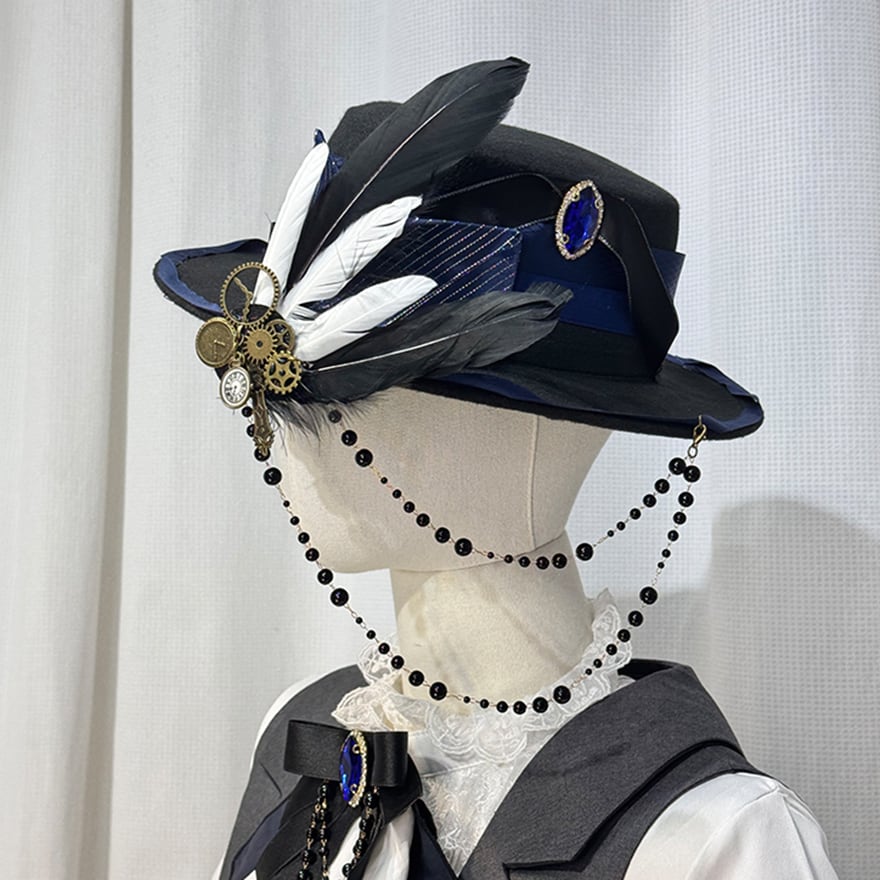 予約販売 王子系 スチームパンク ハット 探偵帽 ゴスロリ 少年装 CastleToo