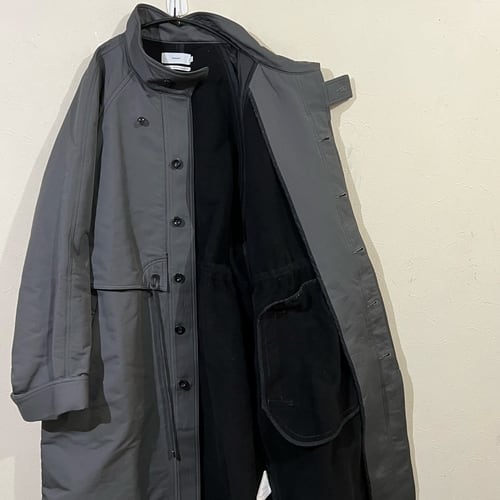 新品 DOUBLE FACE TWILL STAND COLLAR COAT