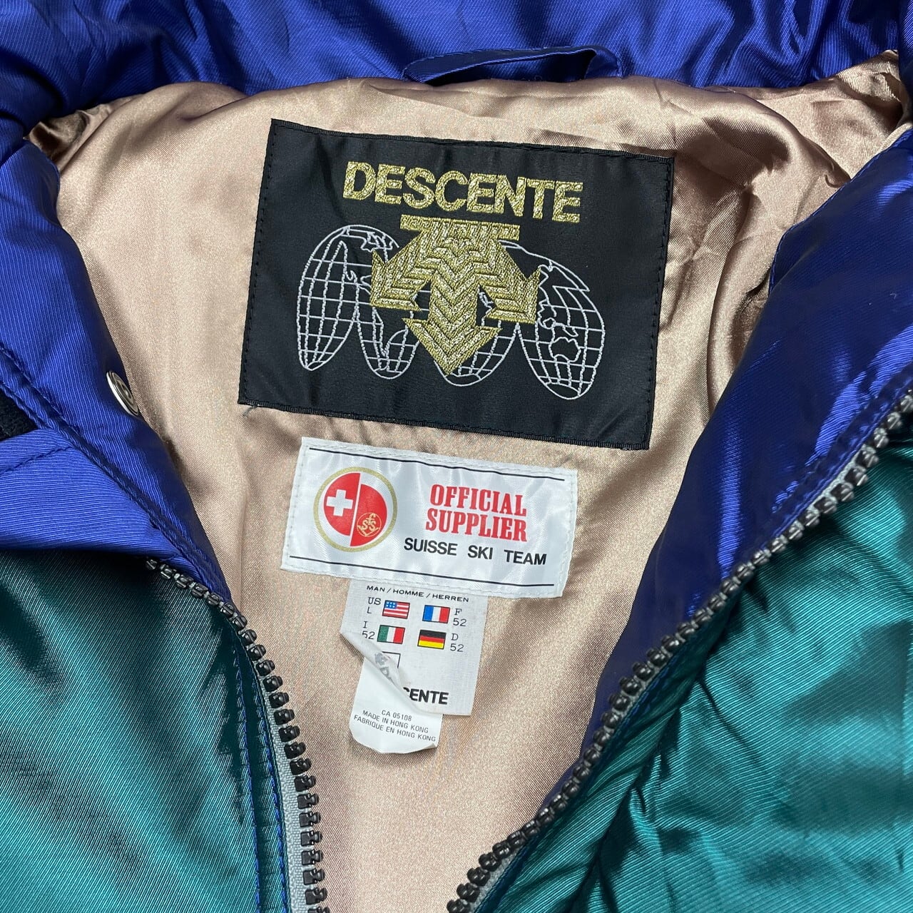 90s　DESCENTE　デサント　派手柄　総柄　ナイロン　ジャケット