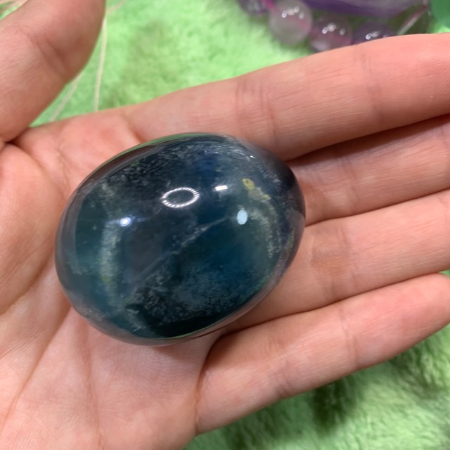 90 たまご ブルーグリーンフローライト