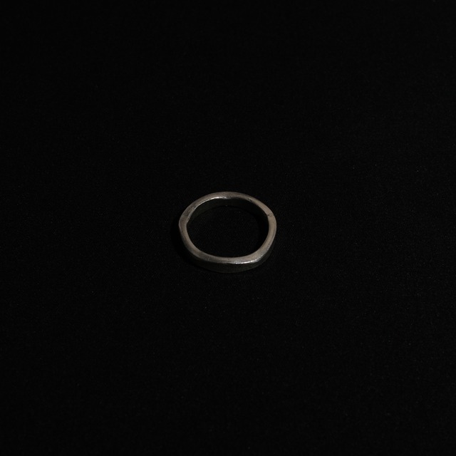Karen Silver/Silver950 歪デザインリング/軽研磨仕上げ