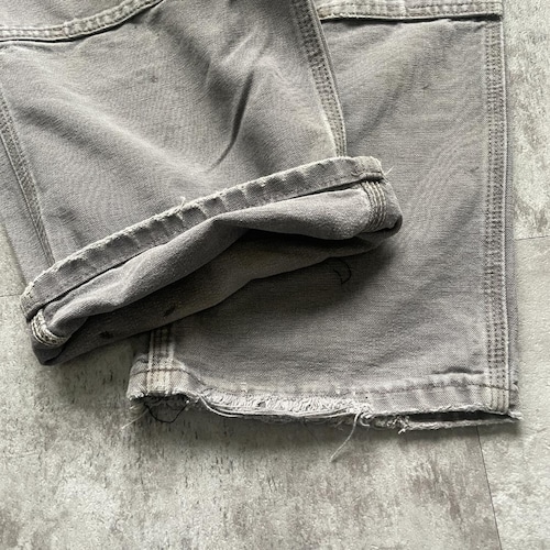 襤褸 USA生地製 グレー ダブルニー Carhartt B136 35×30 詳細写真6
