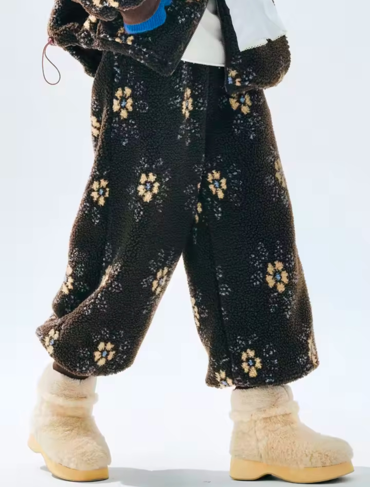 imakokoni オリジナルフラワーデザインボアパンツ 255285