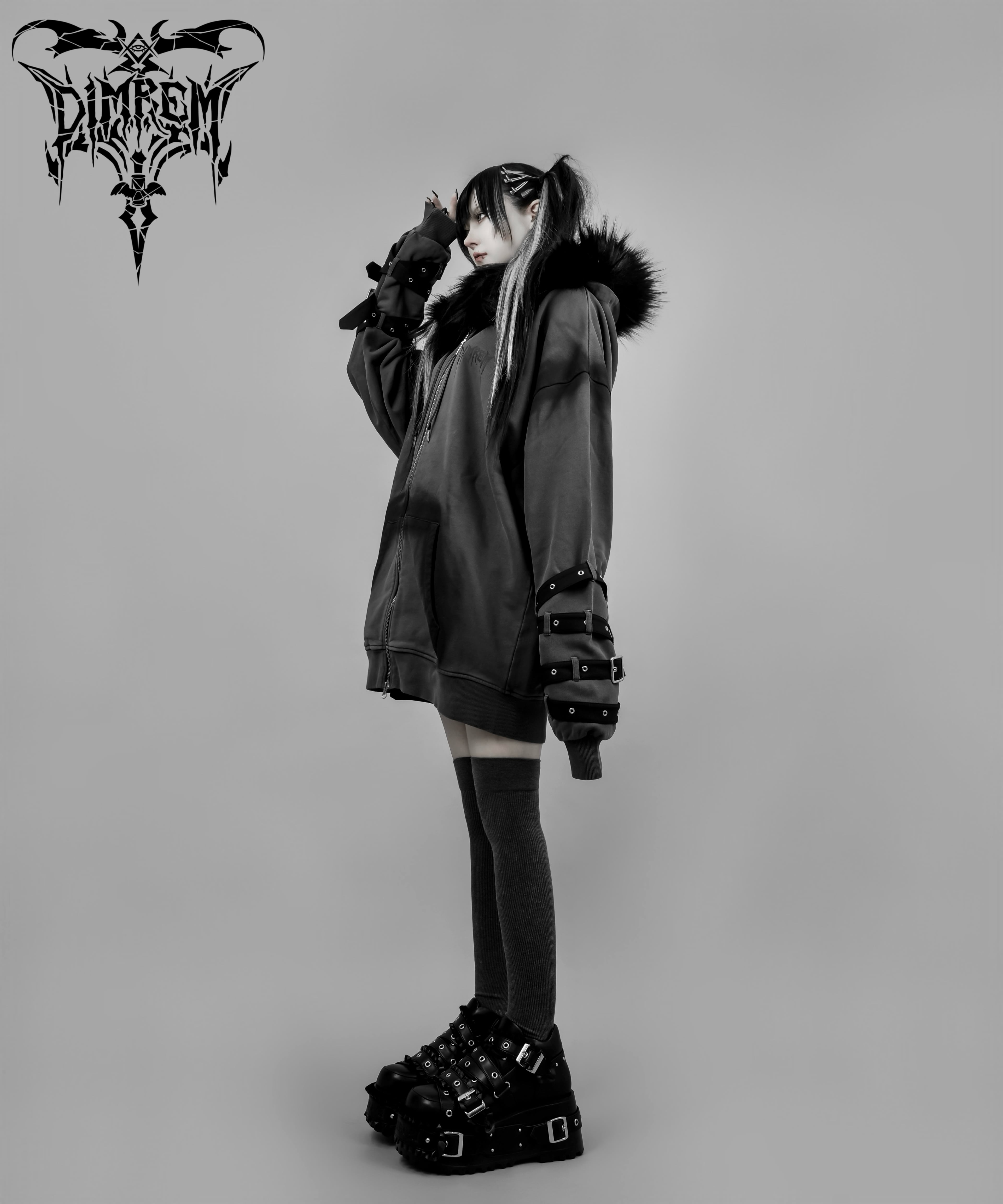 DimMoire ファーパーカー DimMoireディムモアールファーフードパーカー